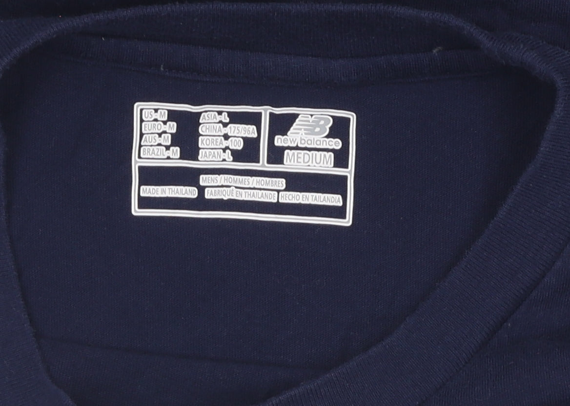 New Balance Men's Blue Medium Logo T-Shirt