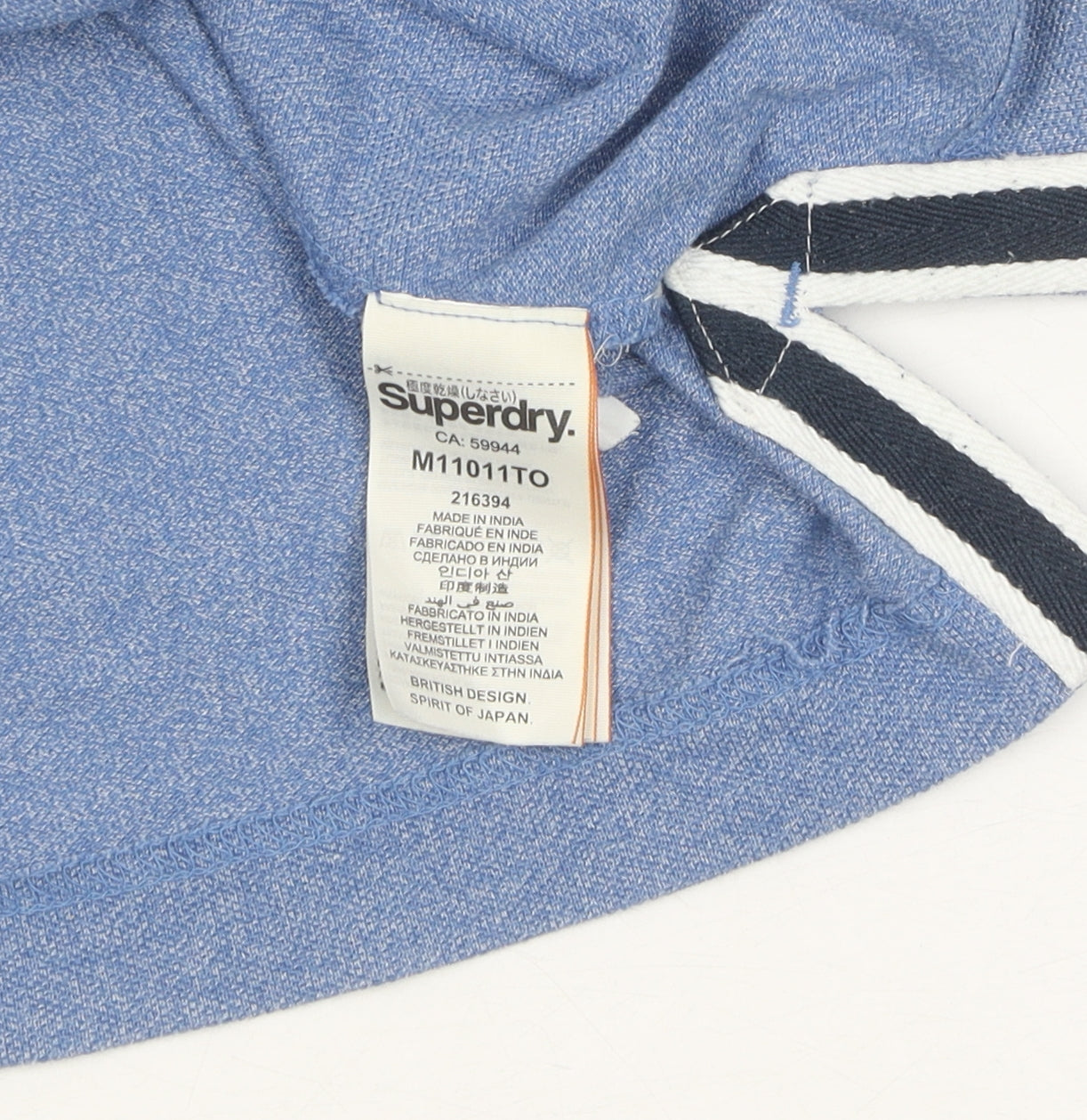 Superdry Men's Blue L Polo Shirt Short Sleeve