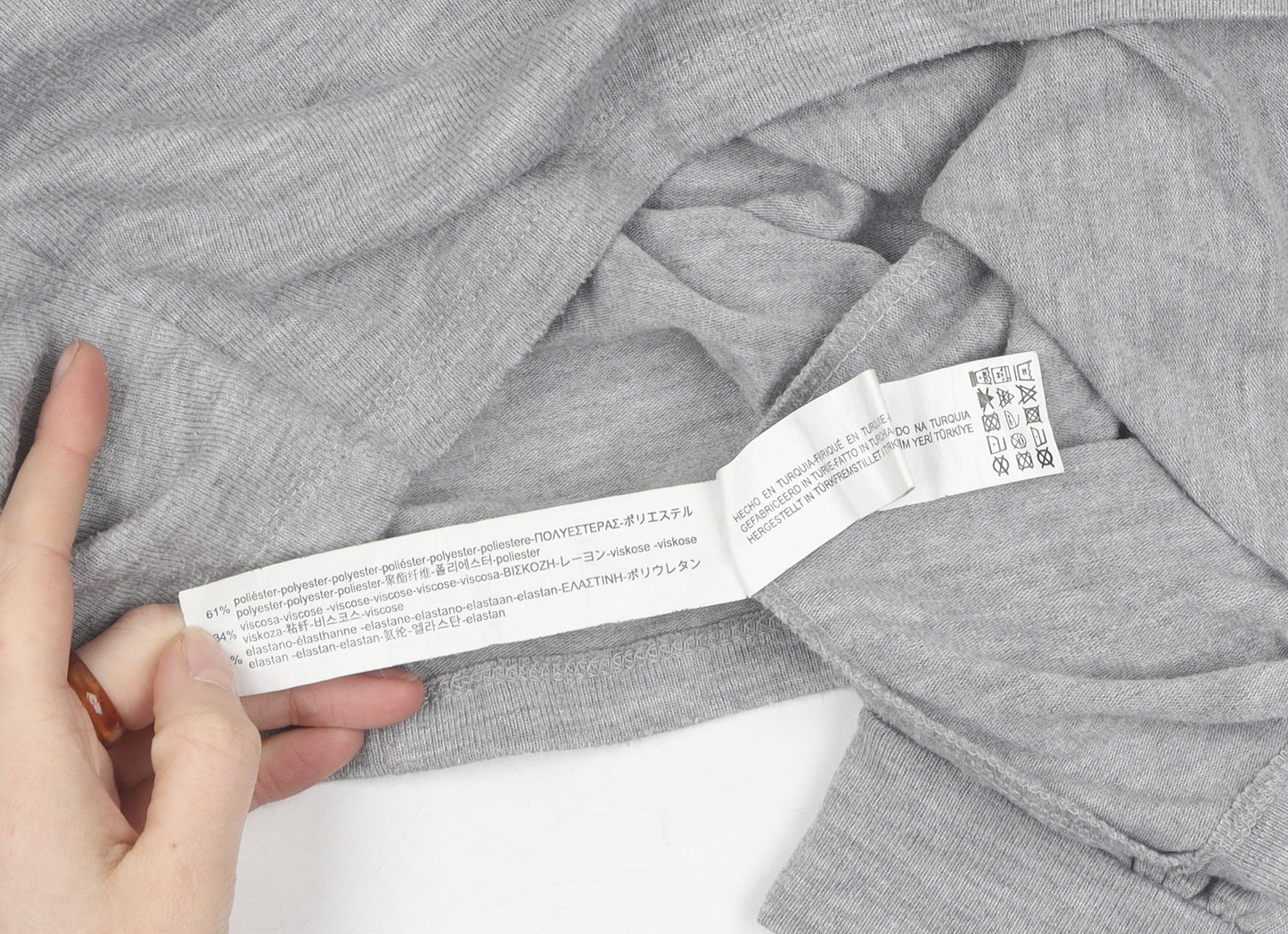 Stradivarius Women's Grey Beaded Crew Neck Pullover - Size 10