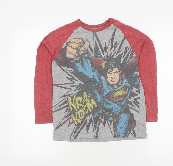 Marks and Spencer Boys Superman Grey T-Shirt 9-10 Years