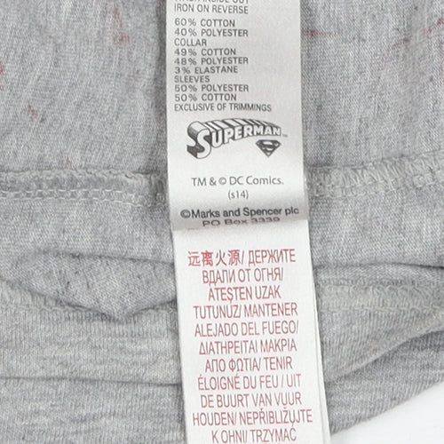 Marks and Spencer Boys Superman Grey T-Shirt 9-10 Years