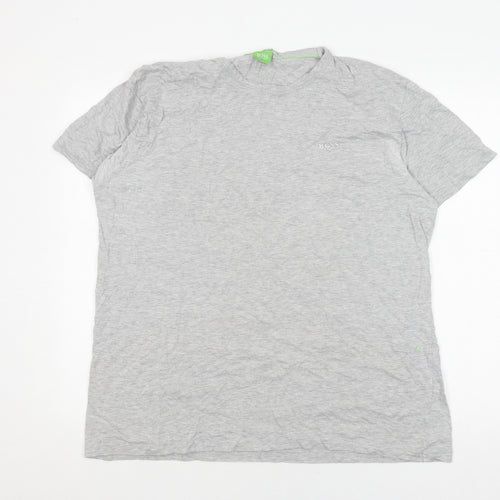 Hugo Boss Men's Grey 2XL T-Shirt, Logo, Crew Neck, Casual