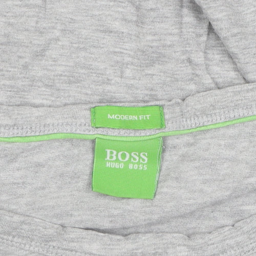Hugo Boss Men's Grey 2XL T-Shirt, Logo, Crew Neck, Casual
