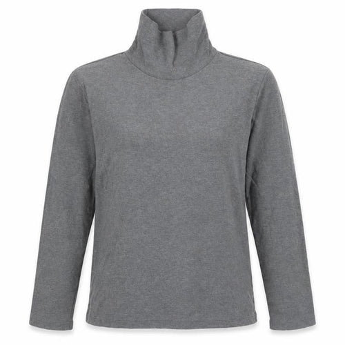Uniqlo Grey Long Sleeve High Neck Jersey T-Shirt M