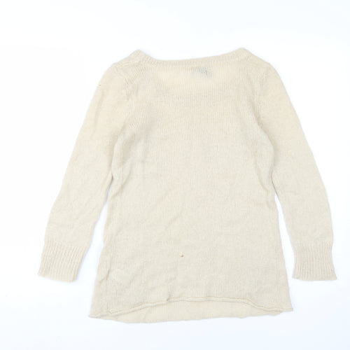 Topshop Women Beige Pullover Jumper Size 8