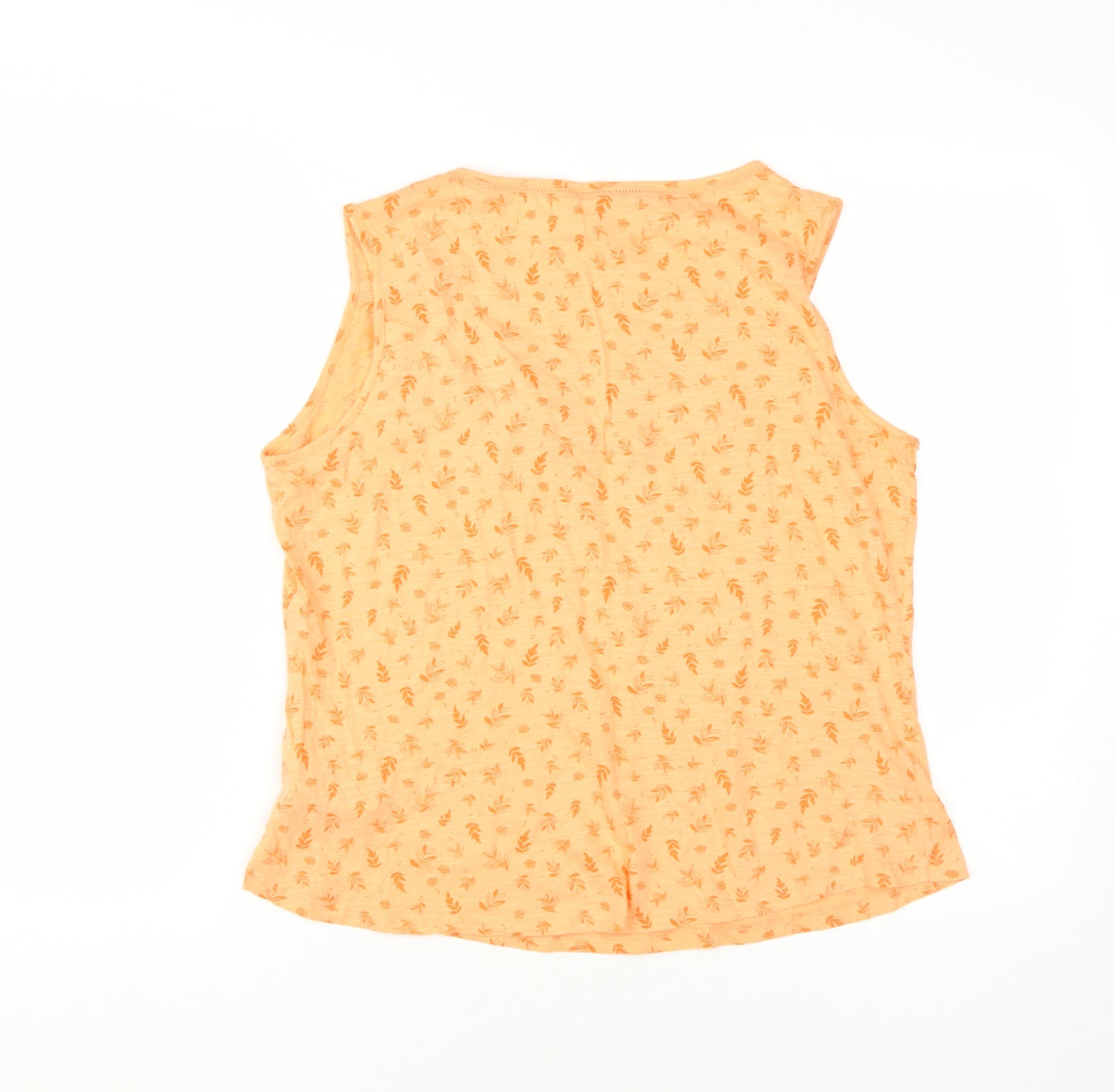Marks and Spencer Orange Floral Tank Top Size 14