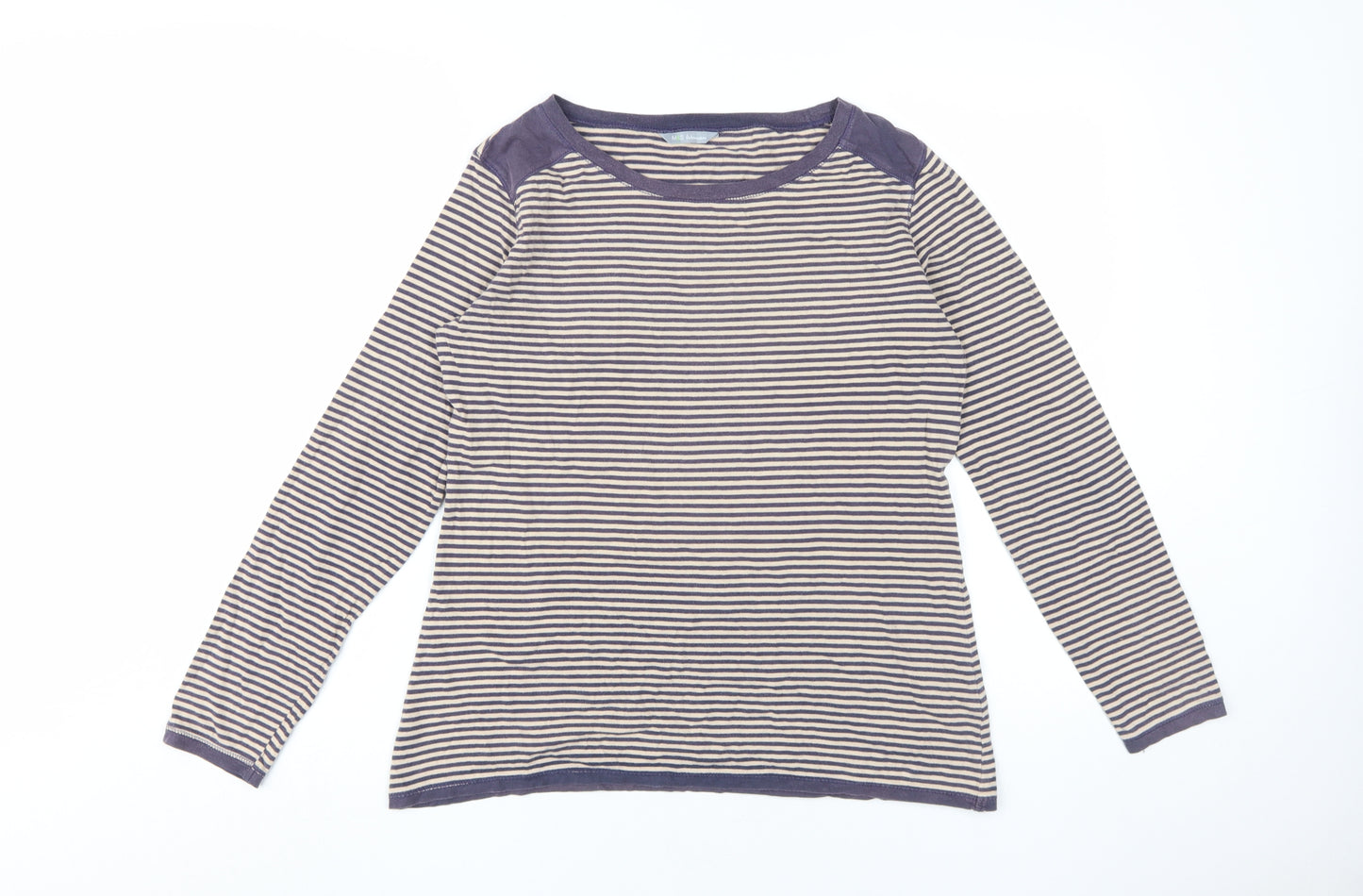 Marks & Spencer Women's Striped Jersey Boat Neck Top