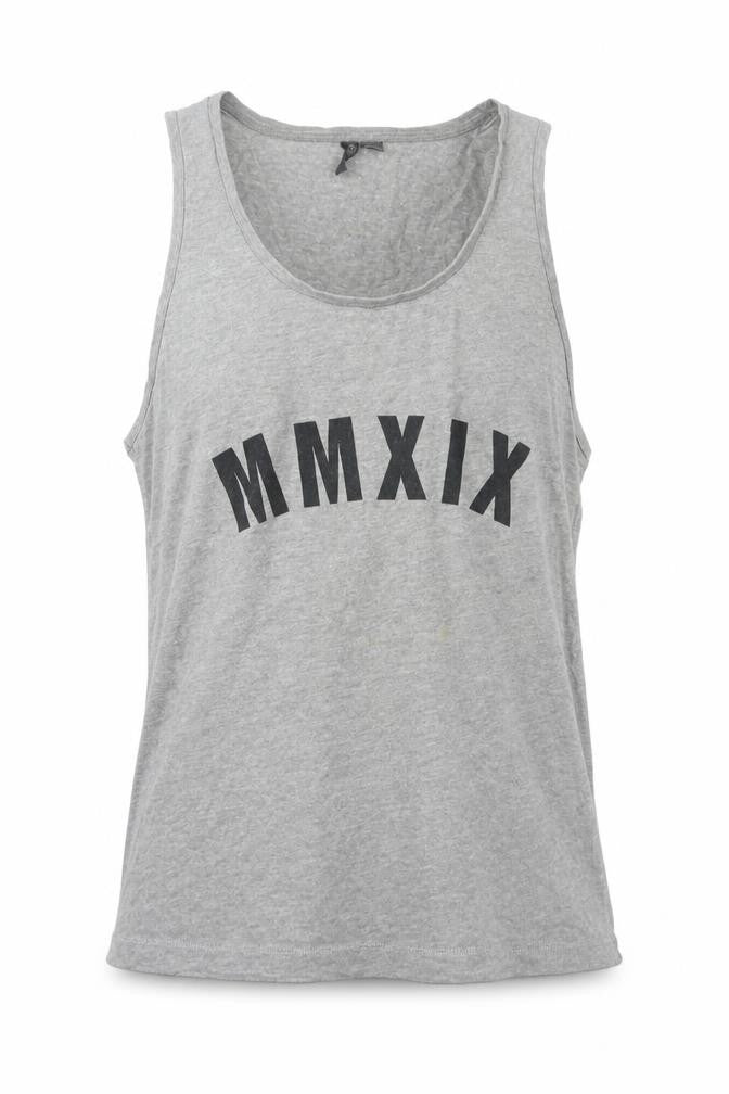 ASOS Men's Grey Sleeveless T-Shirt, Size L, Graphic Print