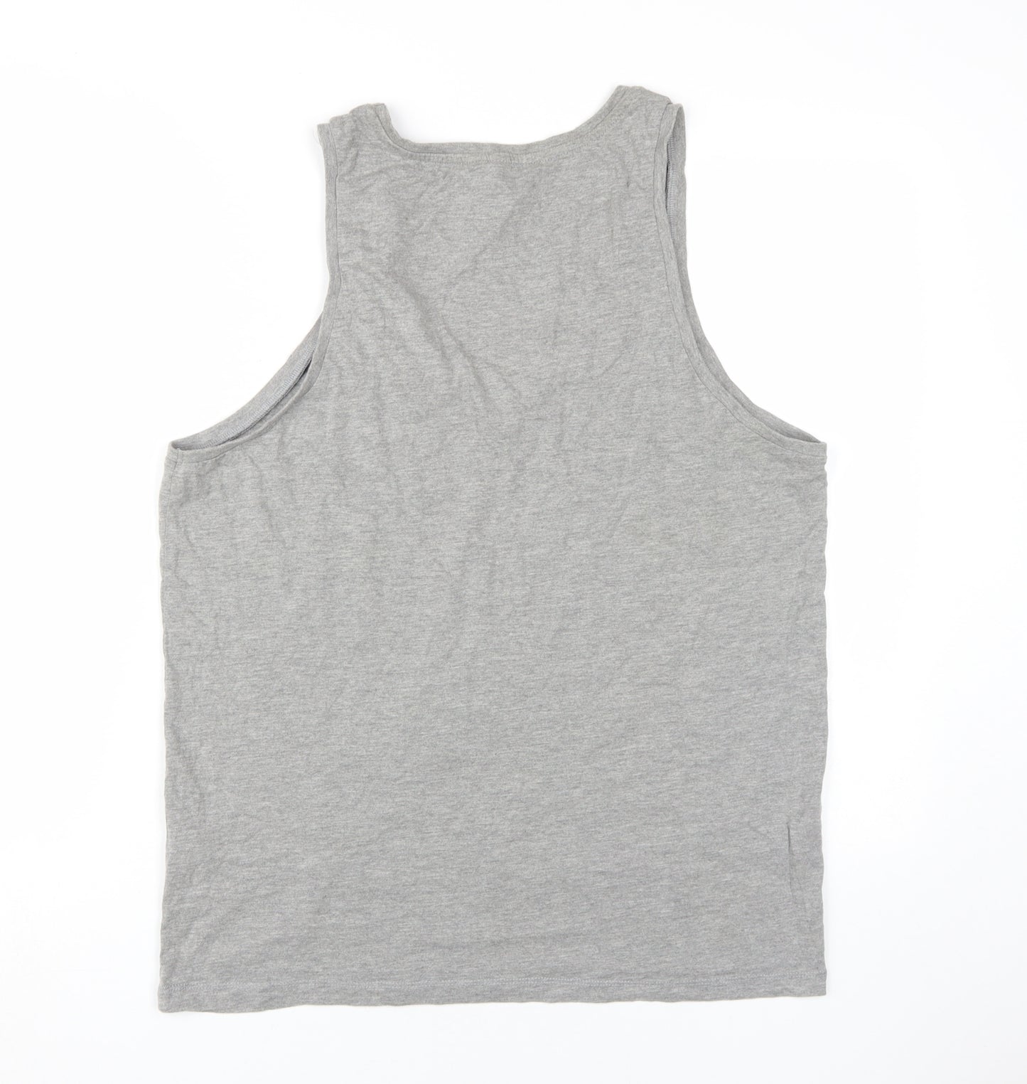 ASOS Men's Grey Sleeveless T-Shirt, Size L, Graphic Print