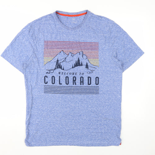 Marks & Spencer Men's Blue M Graphic Tee