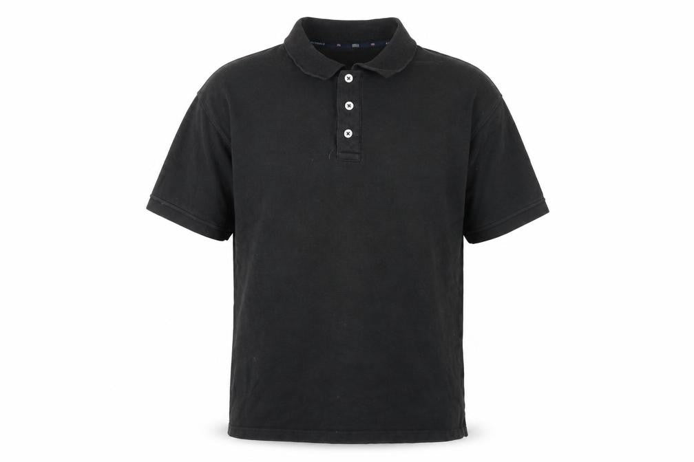 Front view of Marks & Spencer Men's Black Polo M Solid
