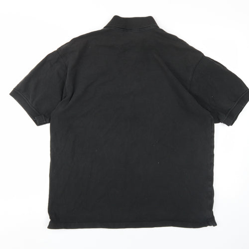 Marks and Spencer Men's Black Polo M Solid