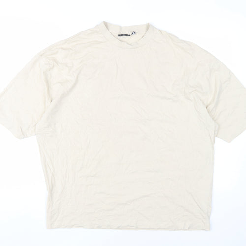 ASOS DESIGN Men's Beige Graphic Print T-Shirt M