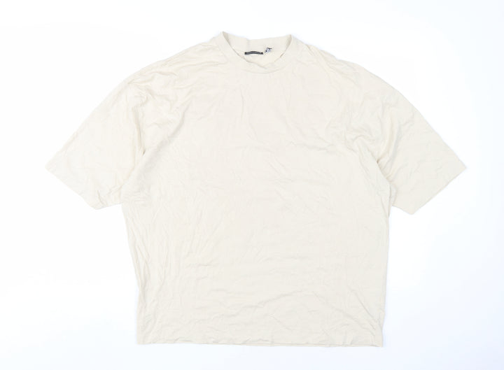 ASOS DESIGN Men's Beige Graphic Print T-Shirt M
