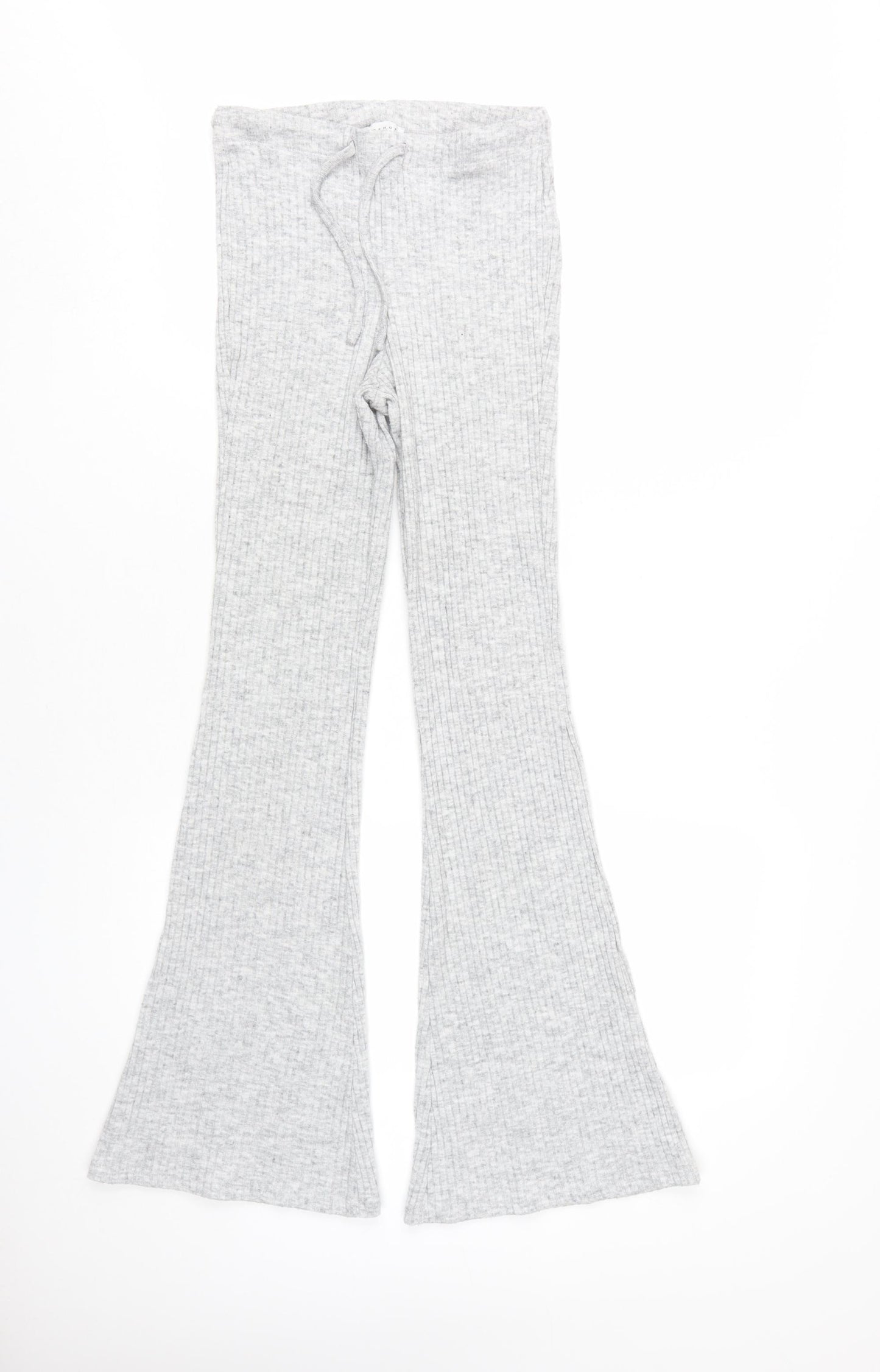 Topshop Women Grey Flared Trousers Size 6