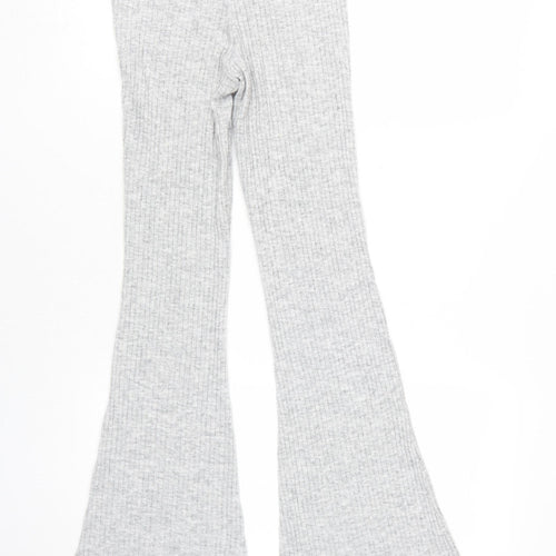 Topshop Women Grey Flared Trousers Size 6