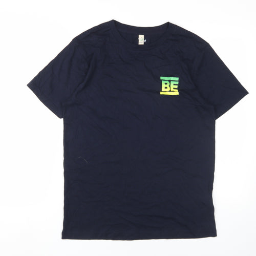 Eco-friendly Men's Blue BE TRIBE T-Shirt Size S