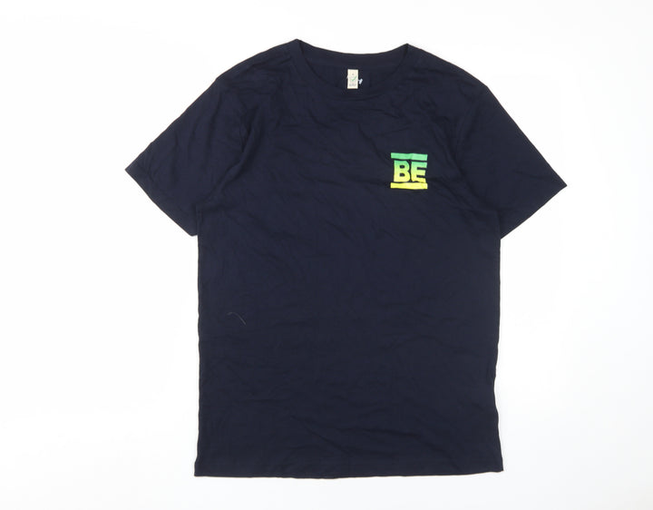 Eco-friendly Men's Blue BE TRIBE T-Shirt Size S
