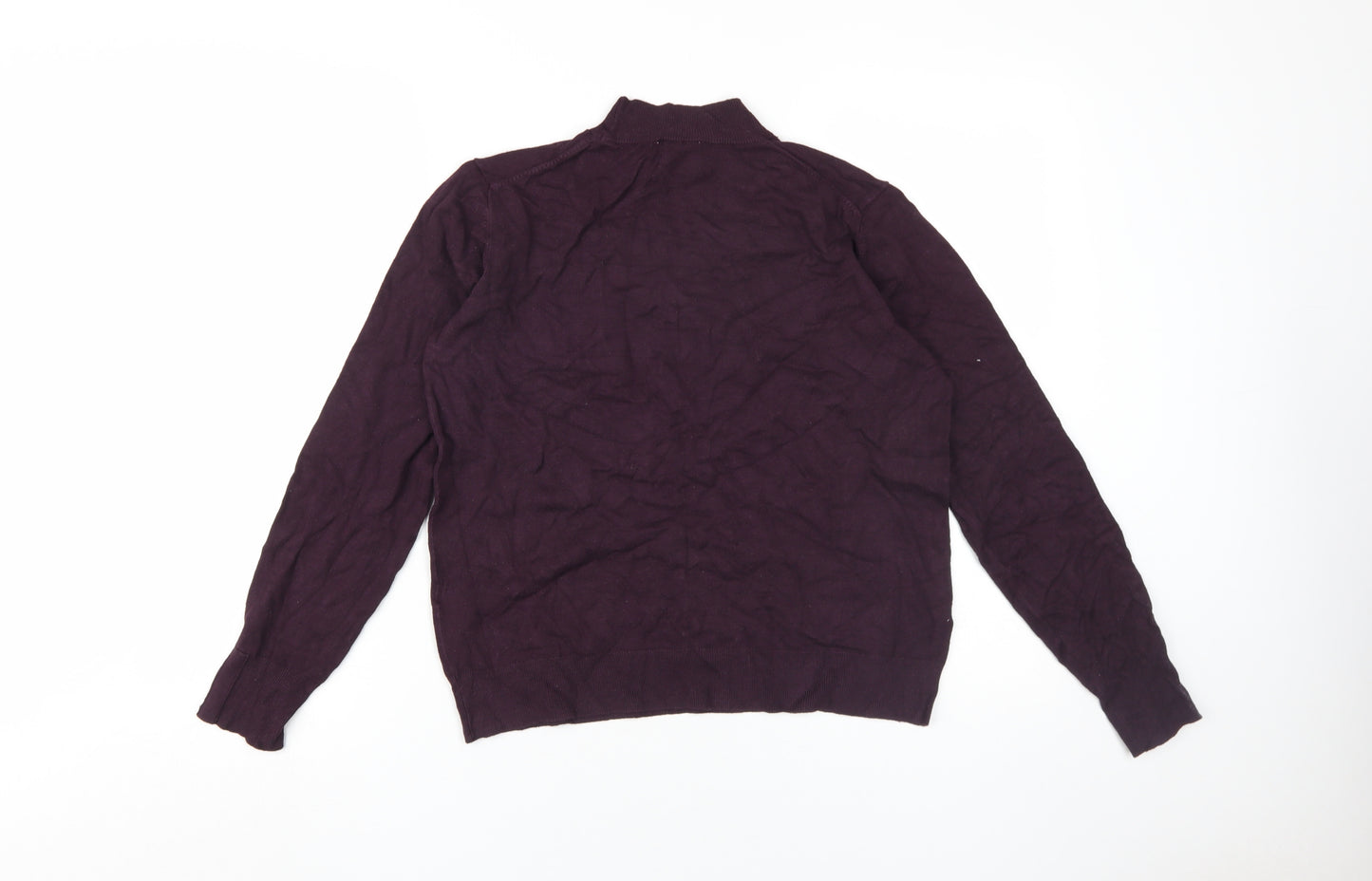 Warehouse Women's Purple Mock Neck Jumper, Size 12