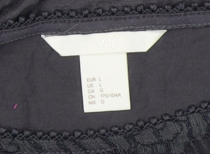 H&M Women's Black Lace Tank Top, Size L, Casual