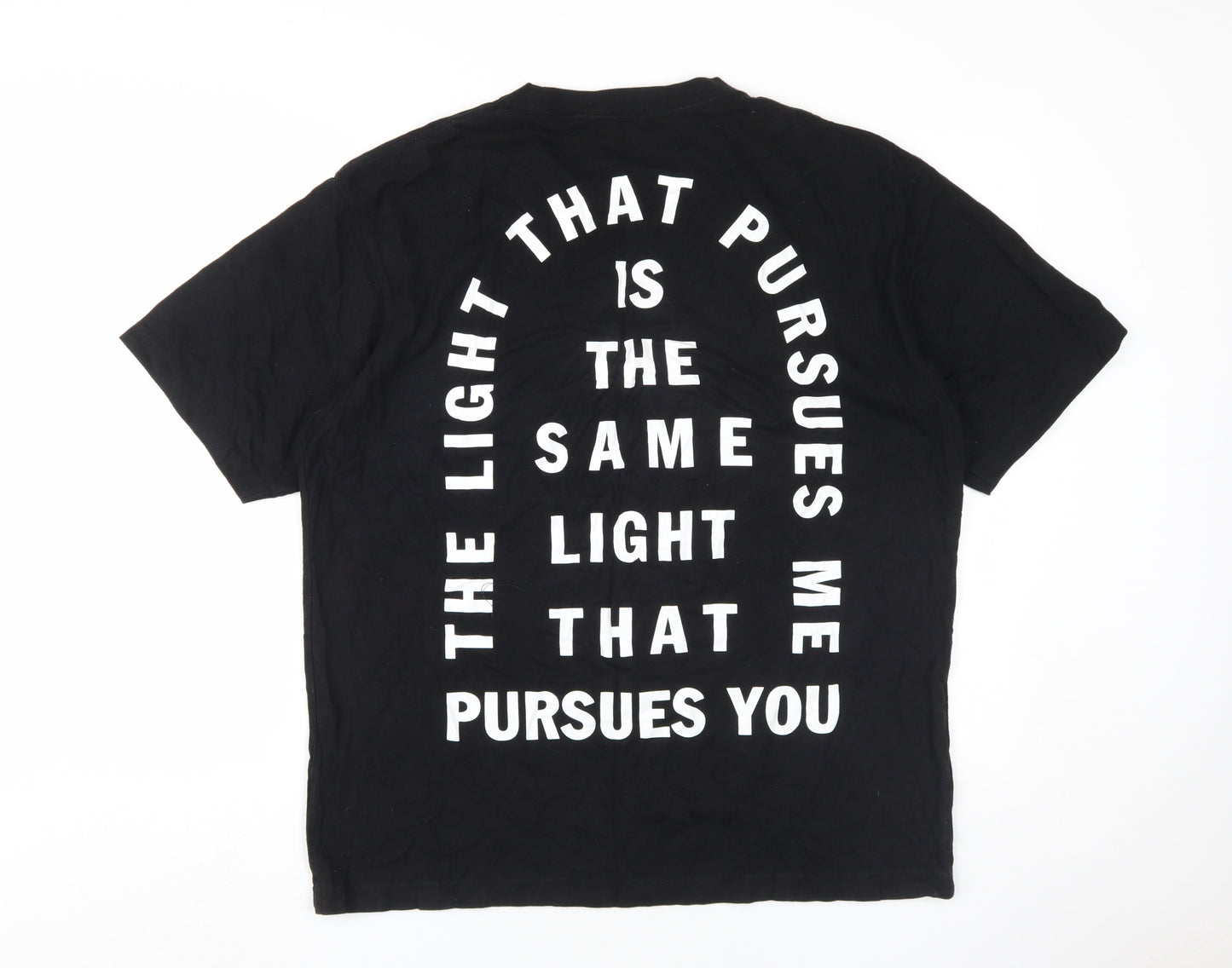 Uniqlo Men's Black XL Graphic Quote T-Shirt