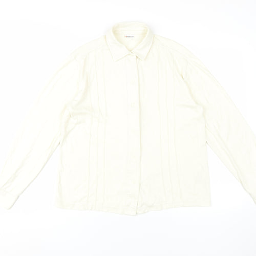 Damart Women's Ivory Button-Up Shirt, Size 12
