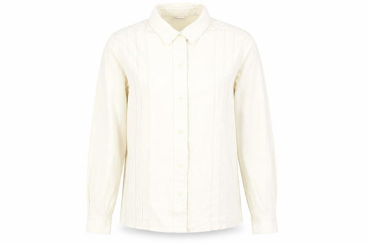 Front view of Damart Women's Ivory Button-Up Shirt, size 10