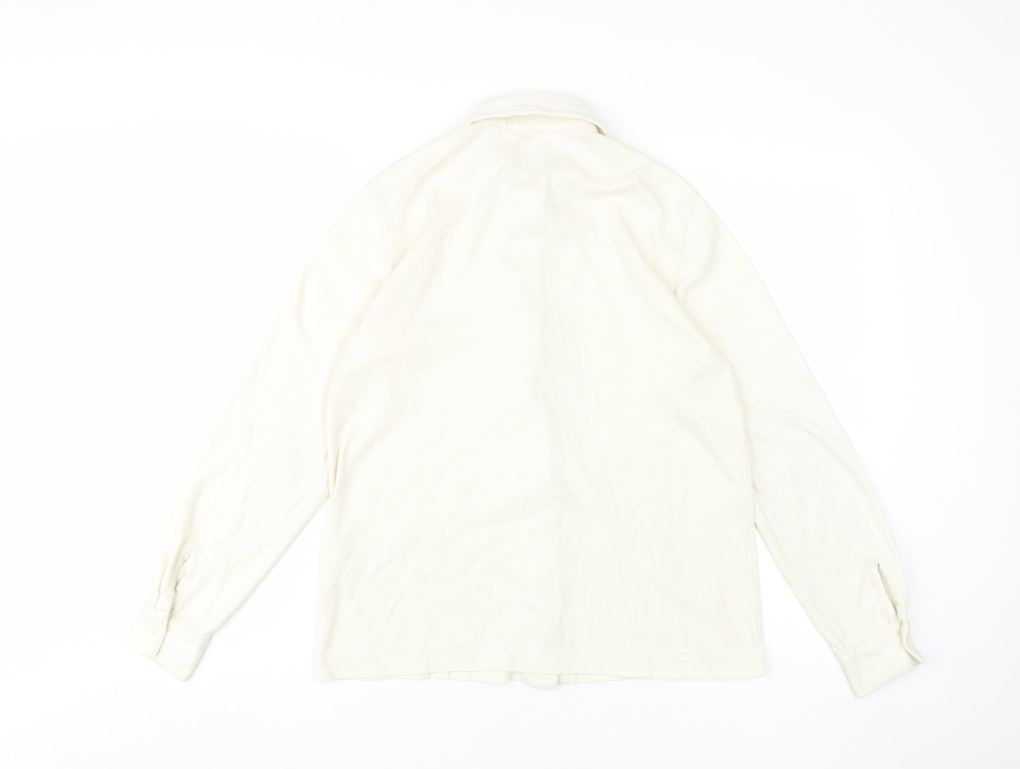 Damart Women's Ivory Button-Up Shirt Size 10