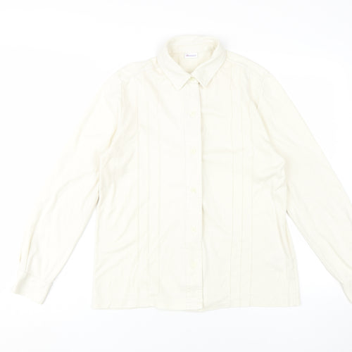 Damart Women's Ivory Button-Up Size 10 Classic Shirt