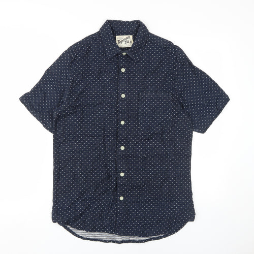 Topman Men's Blue S Graphic Print Casual Shirt
