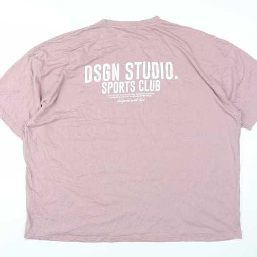 Boohoo Unisex Pink Basic T-Shirt, Size L, Casual Sports Style