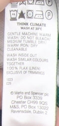Marks and Spencer Women’s Striped White Linen T-Shirt, Size 16
