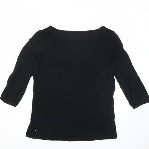 Marks and Spencer Women's Black 3/4 Sleeve Blouse