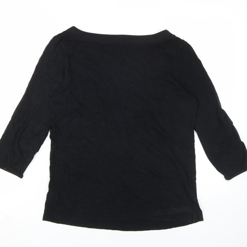 Marks and Spencer Women's Black 3/4 Sleeve Blouse