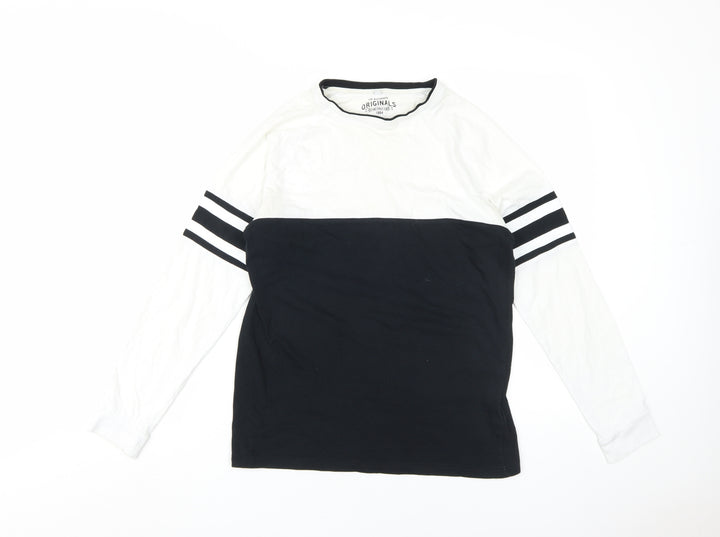 Marks and Spencer Boys Colourblock Long Sleeve Pullover 12-13