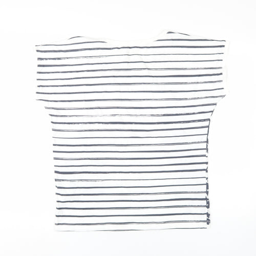 John Lewis Women's Striped Floral T-Shirt in Size 12