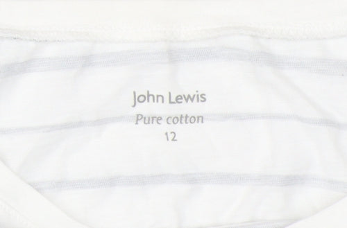 John Lewis Women's Striped Floral T-Shirt in Size 12