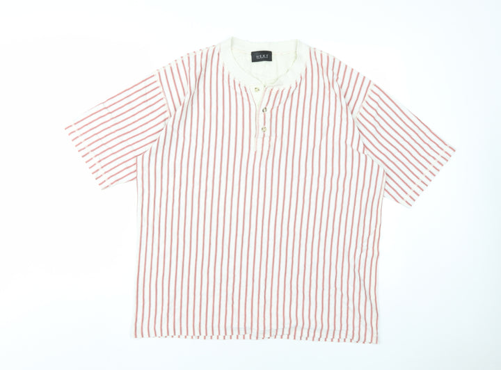 T-Shirt NEXT Henley Stripe Men's M Multicoloured