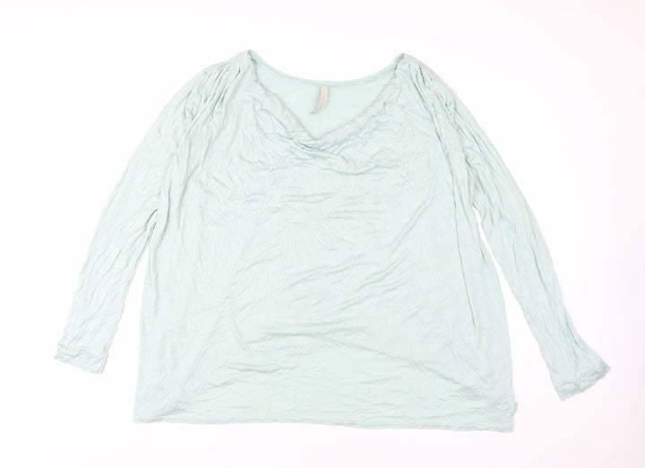Cindy Leigh Armstrong Women's Blue Blouse 2XL, Classic & Relaxed