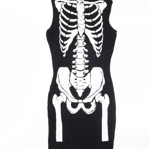 Nasty Gal Women Black 8 Bodycon Skeleton Dress