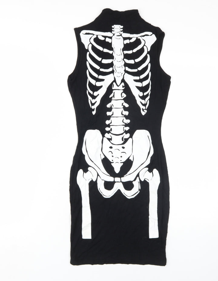 Nasty Gal Women Black 8 Bodycon Skeleton Dress