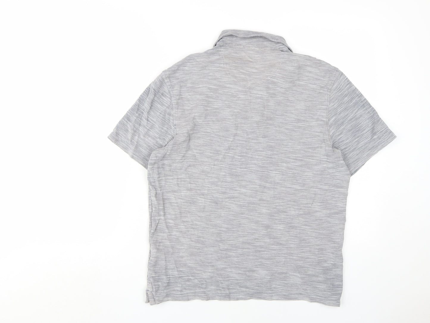 Marks and Spencer Men's Grey Polo Shirt - Size M