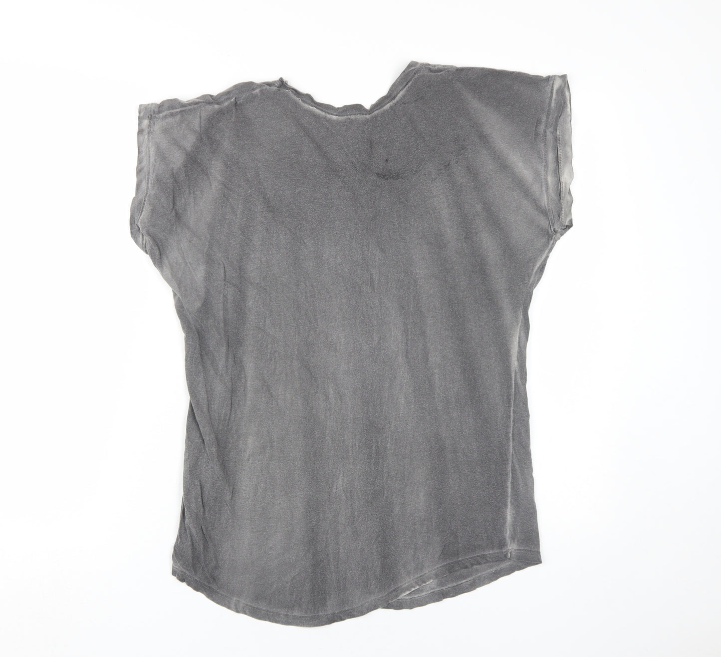 Topshop Women's Grey Skull T-Shirt Size 8