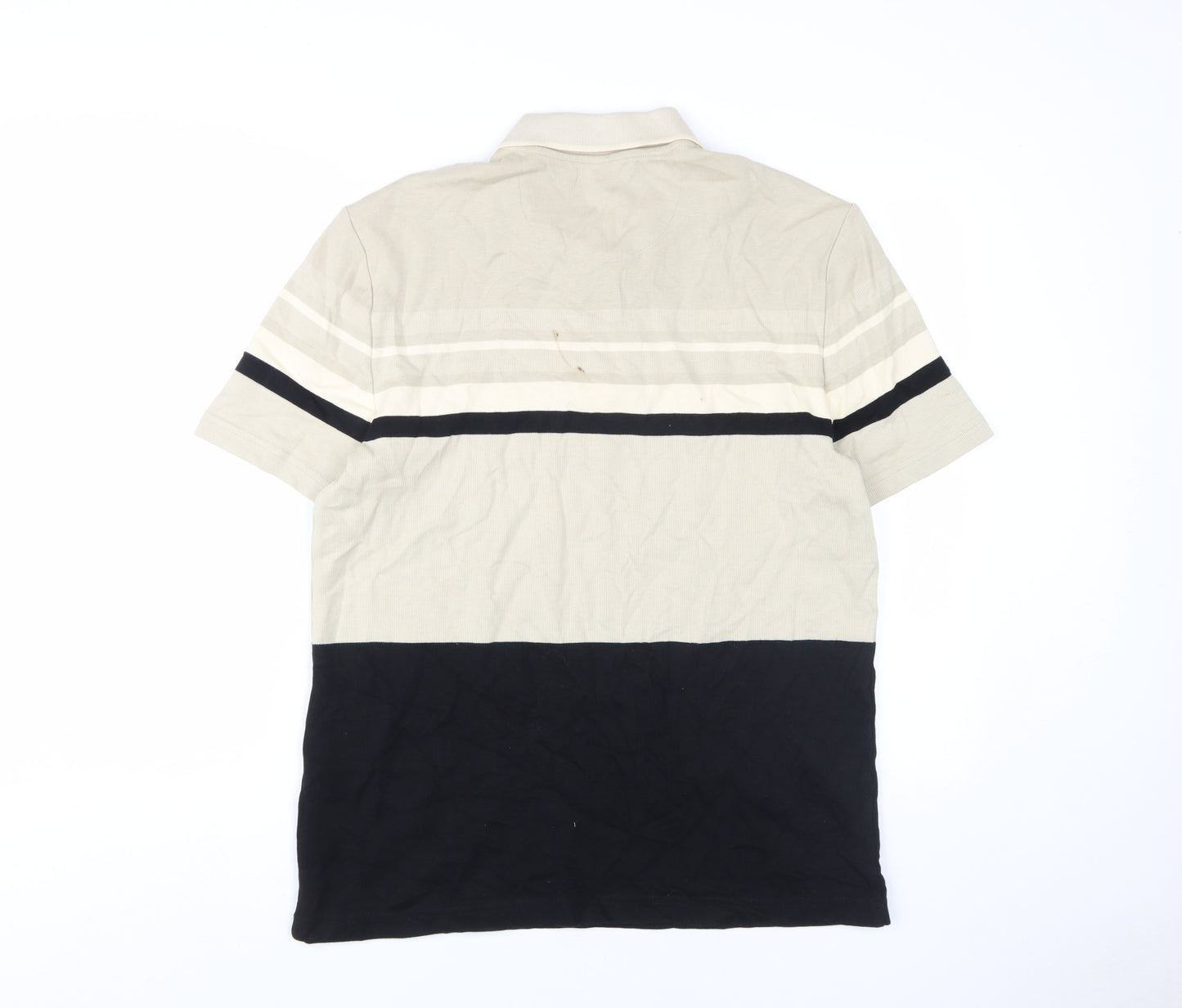 Marks & Spencer Men's Beige Black L Polo Shirt