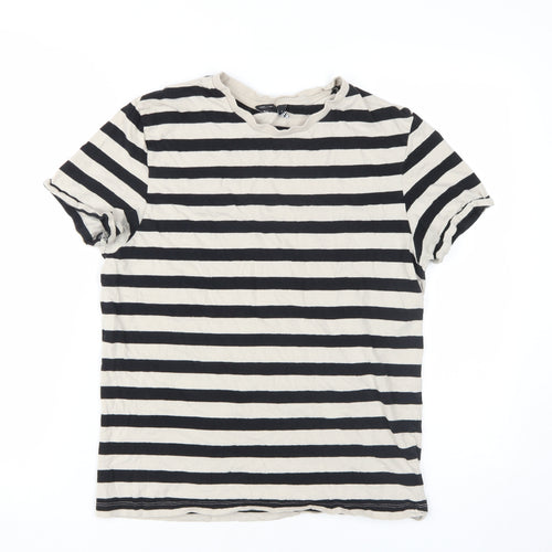 ASOS DESIGN Women's Black Striped T-Shirt, M