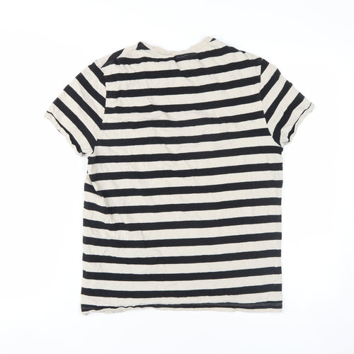 ASOS DESIGN Women's Black Striped T-Shirt, M