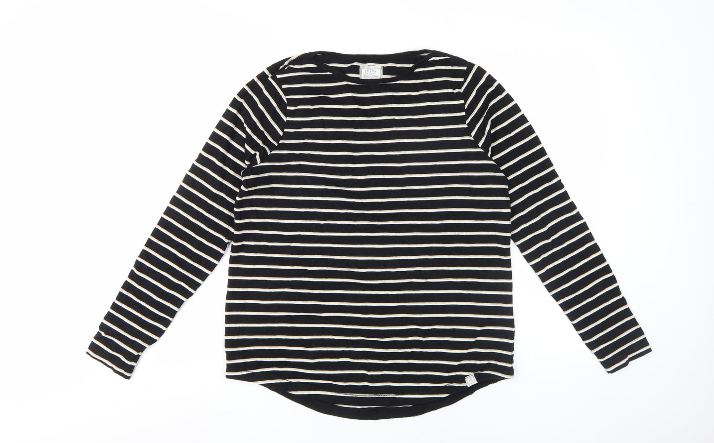 Fat Face Women's Black Striped Long Sleeve T-Shirt