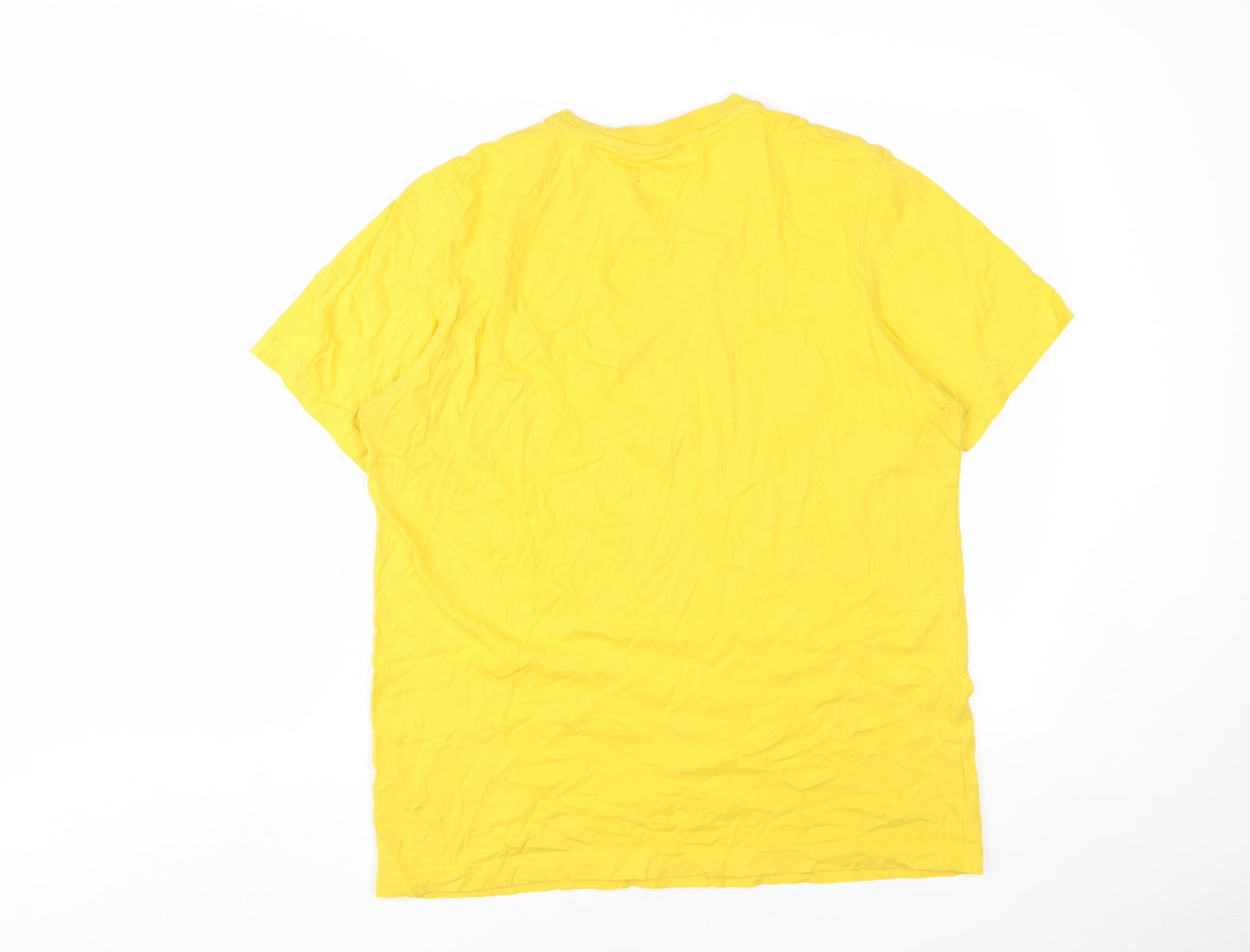 Adidas Men’s Yellow Graphic T-Shirt, Medium, Cotton