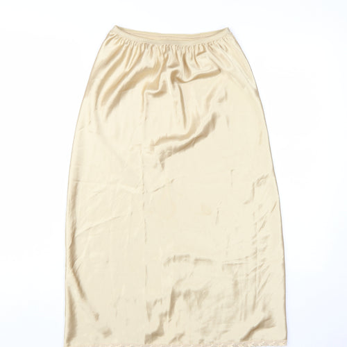 Marks and Spencer Women's Beige Midi Skirt - S