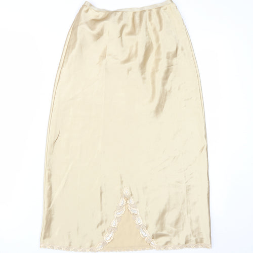 Marks and Spencer Women's Beige Midi Skirt - S